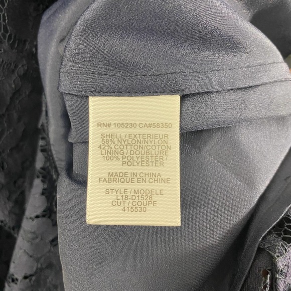 Joie Mini Dress XS Navy Blue Lace V-Neck A-Line Damasia Cocktail Party - Picture 11 of 12